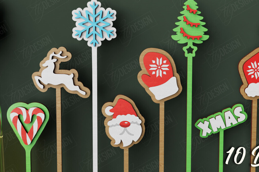 Intra απο ξύλο plywood 3mm-4mm πάχος αναδευτήρα για χριστουγεννιάτικο ποτό | CNC Δίασταση 15x15 cm INTRAFABR-106467029