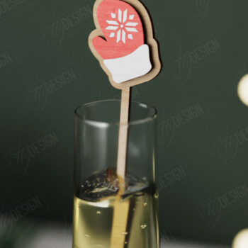 Intra απο ξύλο plywood 3mm-4mm πάχος αναδευτήρα για χριστουγεννιάτικο ποτό | CNC Δίασταση 15x15 cm INTRAFABR-106467029 - Image 3