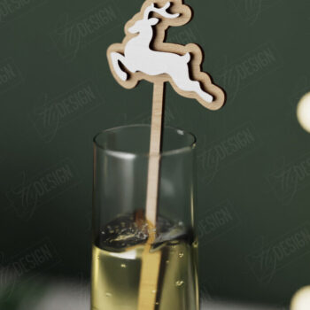 Intra απο ξύλο plywood 3mm-4mm πάχος αναδευτήρα για χριστουγεννιάτικο ποτό | CNC Δίασταση 15x15 cm INTRAFABR-106467029 - Image 6