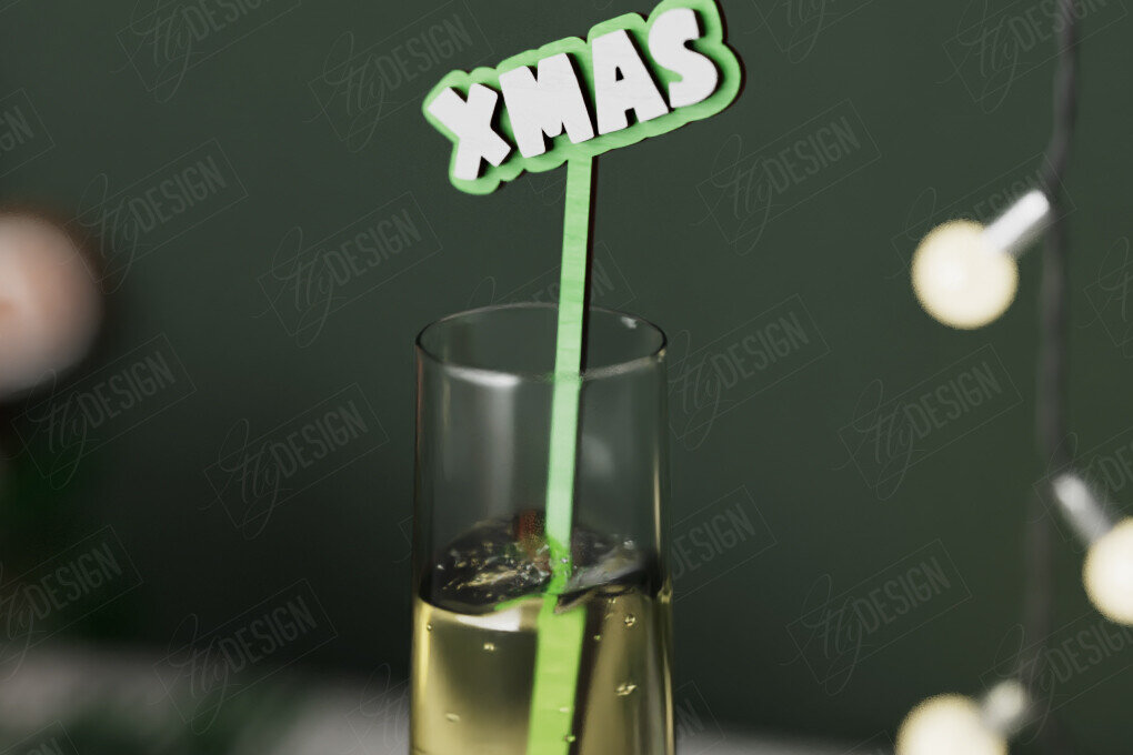 Intra απο ξύλο plywood 3mm-4mm πάχος Αναδευτήρας Χριστουγέννων | Μαρκαδόροι ποτών Δίασταση 15x15 cm INTRAFABR-106465839