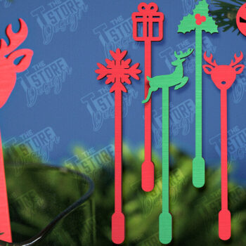 Intra απο ξύλο plywood 3mm-4mm πάχος Αναδευτήρες Χριστουγέννων | CNC Δίασταση 15x15 cm INTRAFABR-107022315 - Image 1