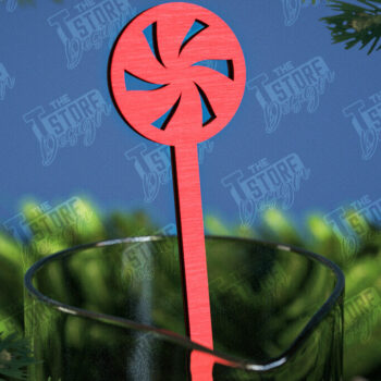 Intra απο ξύλο plywood 3mm-4mm πάχος Αναδευτήρες Χριστουγέννων | Δείκτης ποτών Δίασταση 15x15 cm INTRAFABR-107021800 - Image 1