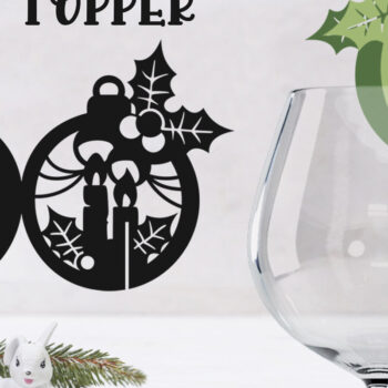 Intra απο ξύλο plywood 3mm-4mm πάχος Christmas Drink Topper Δίασταση 15x15 cm INTRAFABR-79530319 - Image 1