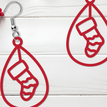 Intra απο ξύλο plywood 3mm-4mm πάχος Χριστουγεννιάτικο Σκουλαρίκι με  Δίασταση 3x3 cm INTRAFABR-108266921 - Image 8