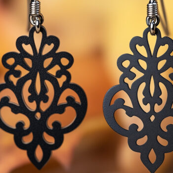 Intra απο ξύλο plywood 3mm-4mm πάχος Χριστουγεννιάτικο Σκουλαρίκι Cut Δίασταση 3x3 cm INTRAFABR-107696613 - Image 1