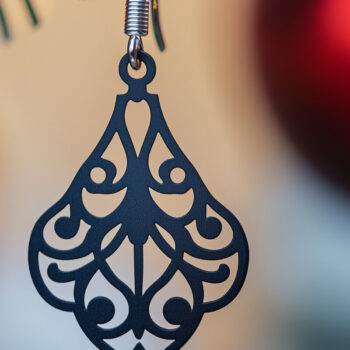 Intra απο ξύλο plywood 3mm-4mm πάχος Χριστουγεννιάτικο Σκουλαρίκι Cut Δίασταση 3x3 cm INTRAFABR-107696161 - Image 1