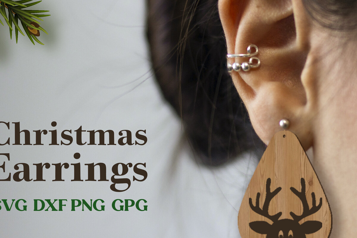 Intra απο ξύλο plywood 3mm-4mm πάχος Χριστουγεννιάτικα σκουλαρίκια λέιζερ Δίασταση 3x3 cm INTRAFABR-80962130