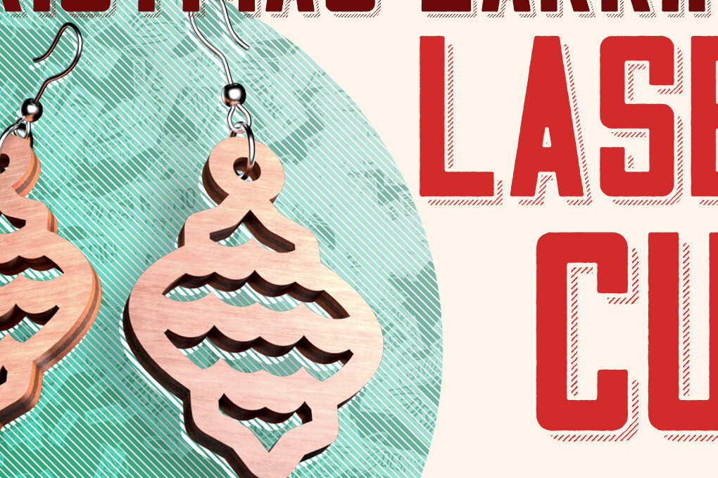 Intra απο ξύλο plywood 3mm-4mm πάχος Χριστουγεννιάτικα Σκουλαρίκια Δίασταση 3x3 cm INTRAFABR-76437469