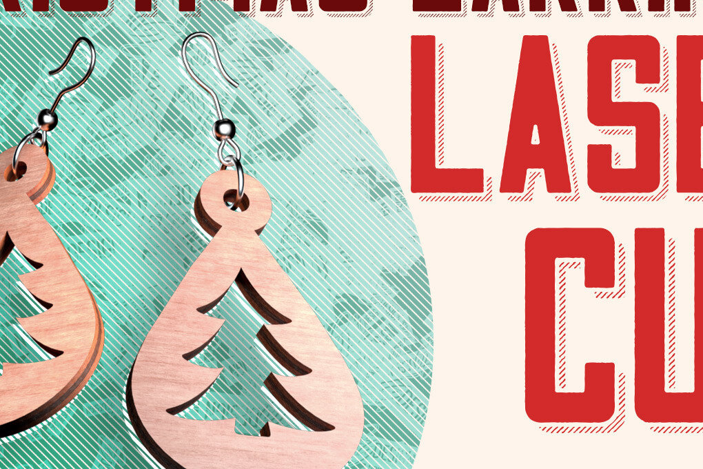 Intra απο ξύλο plywood 3mm-4mm πάχος Χριστουγεννιάτικα Σκουλαρίκια Δίασταση 3x3 cm INTRAFABR-76437097