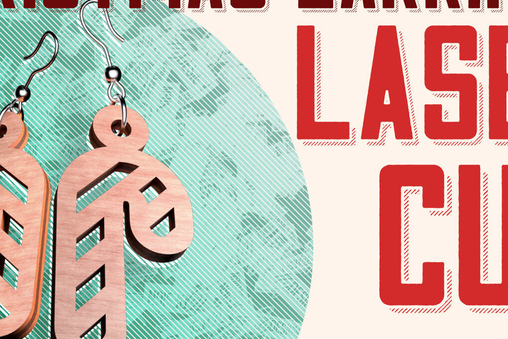 Intra απο ξύλο plywood 3mm-4mm πάχος Χριστουγεννιάτικα Σκουλαρίκια Δίασταση 3x3 cm INTRAFABR-76437199