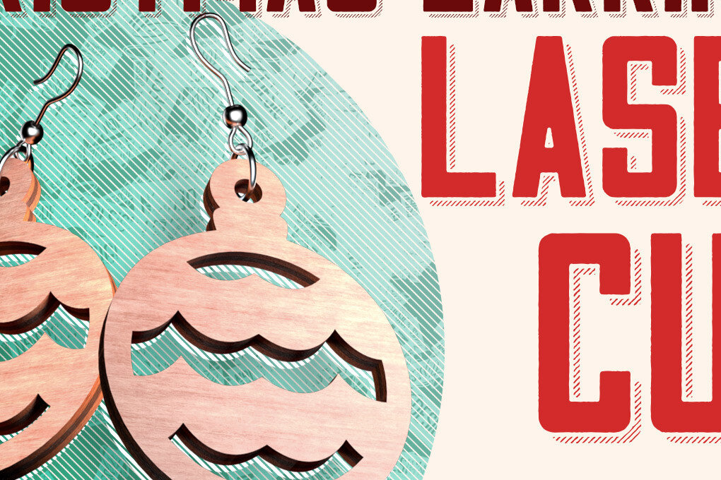 Intra απο ξύλο plywood 3mm-4mm πάχος Χριστουγεννιάτικα Σκουλαρίκια Δίασταση 3x3 cm INTRAFABR-76437256