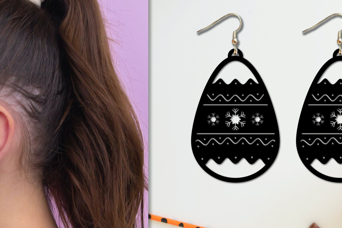 Intra απο ξύλο plywood 3mm-4mm πάχος Χριστουγεννιάτικα σκουλαρίκια Δίασταση 3x3 cm INTRAFABR-79149933