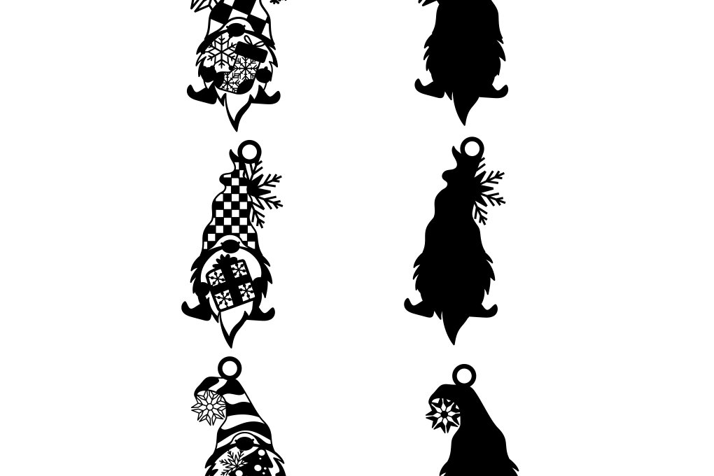 Intra απο ξύλο plywood 3mm-4mm πάχος Χριστουγεννιάτικα Σκουλαρίκια , Στολίδια Gnome Δίασταση 3x3 cm INTRAFABR-73566516