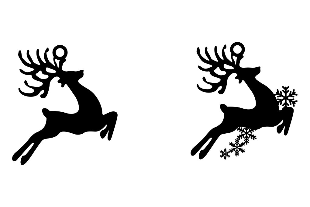 Intra απο ξύλο plywood 3mm-4mm πάχος Χριστουγεννιάτικα Σκουλαρίκια , Σκουλαρίκι Raindeer Δίασταση 3x3 cm INTRAFABR-73339856