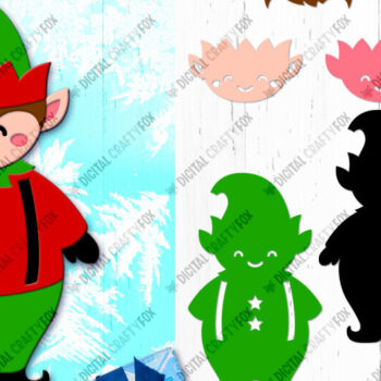 Intra απο ξύλο plywood 3mm-4mm πάχος Christmas Elf Candy Dome, τρισδιάστατα Χριστούγεννα Δίασταση 13x13 cm INTRAFABR-79991878 - Image 3