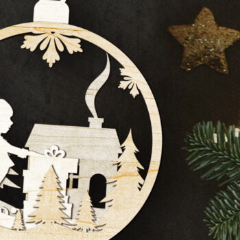 Intra απο ξύλο plywood 3mm-4mm πάχος Χριστουγεννιάτικο Ξωτικό Πολυστρωματικό ντεκόρ χειροτεχνίας Δίασταση 4x4 cm INTRAFABR-83955422 - Image 2