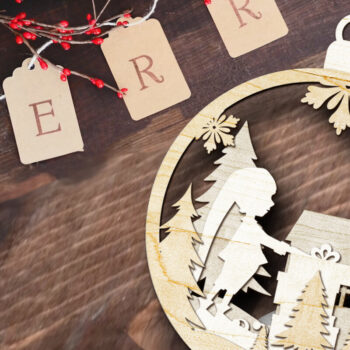 Intra απο ξύλο plywood 3mm-4mm πάχος Χριστουγεννιάτικο Ξωτικό Πολυστρωματικό ντεκόρ χειροτεχνίας Δίασταση 4x4 cm INTRAFABR-83955422 - Image 5