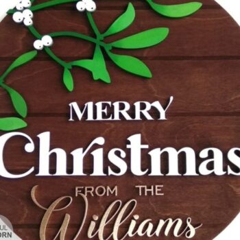 Intra απο ξύλο plywood 3mm-4mm πάχος Χριστουγεννιάτικο οικογενειακό σημάδι Δίασταση 30x30 cm INTRAFABR-33158729 - Image 1