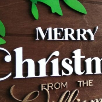 Intra απο ξύλο plywood 3mm-4mm πάχος Χριστουγεννιάτικο οικογενειακό σημάδι Δίασταση 30x30 cm INTRAFABR-33158729 - Image 3