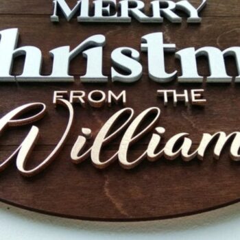 Intra απο ξύλο plywood 3mm-4mm πάχος Χριστουγεννιάτικο οικογενειακό σημάδι Δίασταση 30x30 cm INTRAFABR-33158729 - Image 4