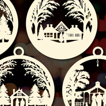 Intra απο ξύλο plywood 3mm-4mm πάχος Χριστουγεννιάτικο Οικογενειακό Στολίδι Δίασταση 4x4 cm INTRAFABR-83683609 - Image 4