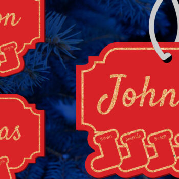 Intra απο ξύλο plywood 3mm-4mm πάχος Χριστουγεννιάτικο οικογενειακό στολίδι Δίασταση 8x8 cm INTRAFABR-53363254 - Image 1