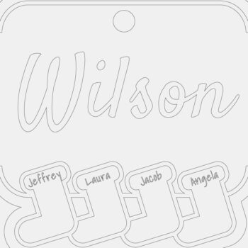 Intra απο ξύλο plywood 3mm-4mm πάχος Χριστουγεννιάτικο οικογενειακό στολίδι Δίασταση 8x8 cm INTRAFABR-53363254 - Image 3