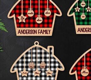 Intra απο ξύλο plywood 3mm-4mm πάχος Όνομα Χριστουγεννιάτικου Διακοσμητικού Οικογένειας & Ζώου Δίασταση 8x8 cm INTRAFABR-36882881