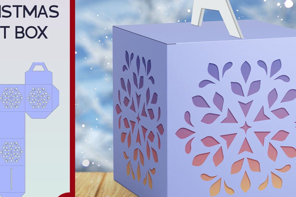 Intra απο ξύλο plywood 3mm-4mm πάχος Μπομπονιέρα Χριστουγέννων με Snowflake Δίασταση 15x15 cm INTRAFABR-109937040