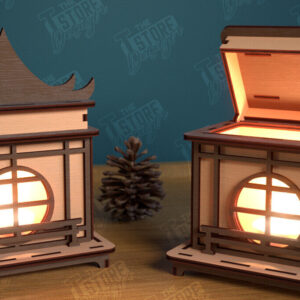 Intra απο ξύλο plywood 3mm-4mm πάχος Χριστουγεννιάτικο Τζάκι Κηροπήγιο | CNC Δίασταση 15x15 cm INTRAFABR-106604341