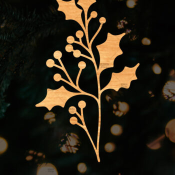 Intra απο ξύλο plywood 3mm-4mm πάχος Χριστουγεννιάτικο Floral Δίασταση 15x15 cm INTRAFABR-111693213 - Image 1