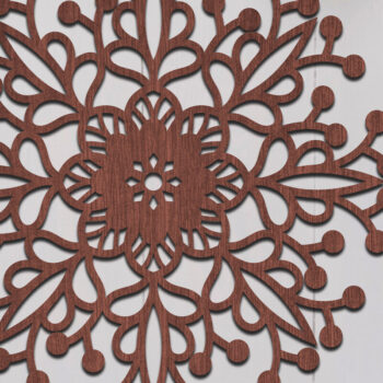 Intra απο ξύλο plywood 3mm-4mm πάχος Χριστουγεννιάτικο λουλούδι με λέιζερ Clipart Δίασταση 15x15 cm INTRAFABR-110103423 - Image 1