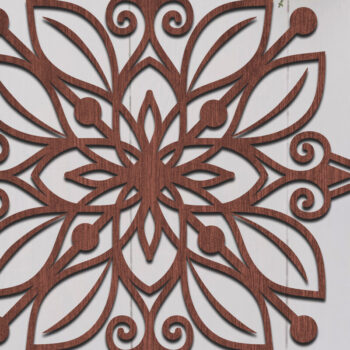 Intra απο ξύλο plywood 3mm-4mm πάχος Χριστουγεννιάτικο λουλούδι με λέιζερ Clipart Δίασταση 15x15 cm INTRAFABR-110103437 - Image 1