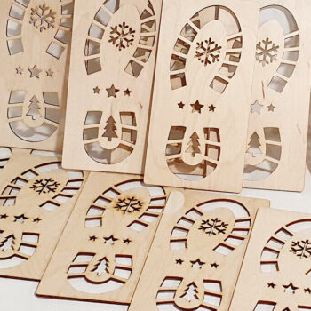 Intra απο ξύλο plywood 3mm-4mm πάχος Χριστουγεννιάτικο στένσιλ ίχνους - Δίασταση 30x20 cm INTRAFABR-112289954 - Image 1