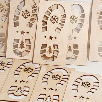 Intra απο ξύλο plywood 3mm-4mm πάχος Χριστουγεννιάτικο στένσιλ ίχνους - Δίασταση 30x20 cm INTRAFABR-112289954 - Image 2