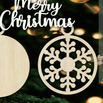 Intra απο ξύλο plywood 3mm-4mm πάχος Christmas Frame , Καλά Χριστούγεννα Δίασταση 20x30 cm INTRAFABR-108542400 - Image 3