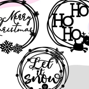 Intra απο ξύλο plywood 3mm-4mm πάχος Christmas Frame , Καλά Χριστούγεννα Δίασταση 20x30 cm INTRAFABR-36116432 - Image 1