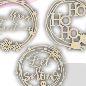 Intra απο ξύλο plywood 3mm-4mm πάχος Christmas Frame , Καλά Χριστούγεννα Δίασταση 20x30 cm INTRAFABR-36116432 - Image 2