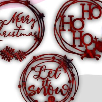 Intra απο ξύλο plywood 3mm-4mm πάχος Christmas Frame , Καλά Χριστούγεννα Δίασταση 20x30 cm INTRAFABR-36116432 - Image 3