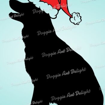 Intra απο ξύλο plywood 3mm-4mm πάχος Χριστουγεννιάτικο Γερμανικό Ποιμενικό Cricut Δίασταση 15x15 cm INTRAFABR-83139419 - Image 1