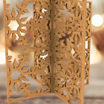 Intra απο ξύλο plywood 3mm-4mm πάχος Πρότυπο κοπής τρισδιάστατου μοντέλου δώρου Χριστουγέννων Δίασταση 15x15 cm INTRAFABR-108416646 - Image 1