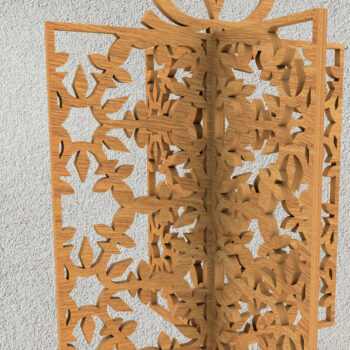 Intra απο ξύλο plywood 3mm-4mm πάχος Πρότυπο κοπής τρισδιάστατου μοντέλου δώρου Χριστουγέννων Δίασταση 15x15 cm INTRAFABR-108416646 - Image 3