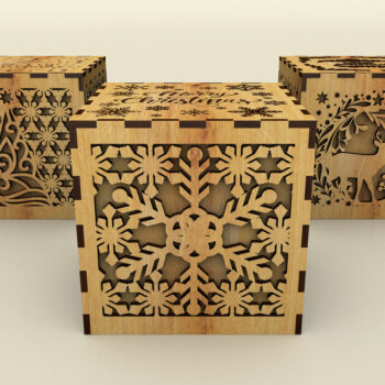 Intra απο ξύλο plywood 3mm-4mm πάχος Χριστουγεννιάτικο κουτί δώρου Δίασταση 15x15 cm INTRAFABR-108661286 - Image 10