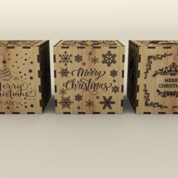 Intra απο ξύλο plywood 3mm-4mm πάχος Χριστουγεννιάτικο κουτί δώρου Δίασταση 15x15 cm INTRAFABR-108661286 - Image 11