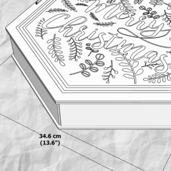 Intra απο ξύλο plywood 3mm-4mm πάχος Χριστουγεννιάτικο κουτί δώρου, κουτί καραμελών, Δίασταση 3x3 cm INTRAFABR-81653631 - Image 1