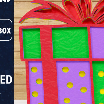 Intra απο ξύλο plywood 3mm-4mm πάχος Χριστουγεννιάτικο κουτί δώρου Κόψιμο με λέιζερ Δίασταση 1500x1500 cm INTRAFABR-79102319 - Image 1