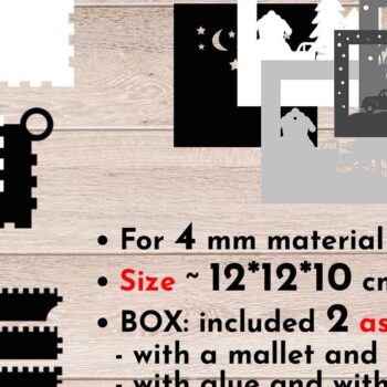 Intra απο ξύλο plywood 3mm-4mm πάχος Χριστουγεννιάτικο κουτί δώρου, , 3D Δίασταση 40x40 cm INTRAFABR-46811066 - Image 2