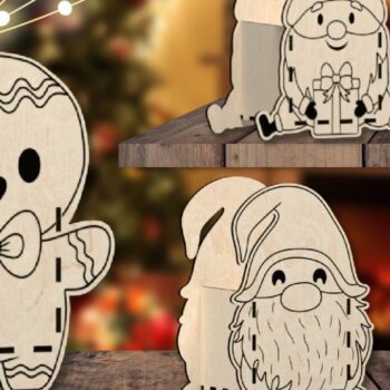 Intra απο ξύλο plywood 3mm-4mm πάχος Χριστουγεννιάτικο κουτί δώρου Δίασταση 15x15 cm INTRAFABR-48288347 - Image 1