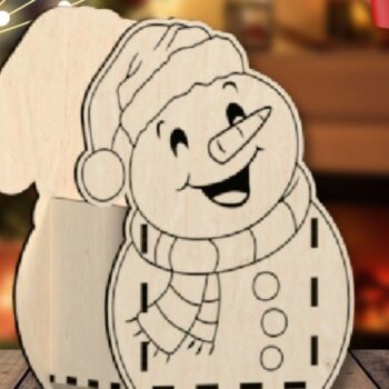 Intra απο ξύλο plywood 3mm-4mm πάχος Χριστουγεννιάτικο κουτί δώρου Δίασταση 15x15 cm INTRAFABR-48288347 - Image 2