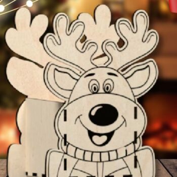 Intra απο ξύλο plywood 3mm-4mm πάχος Χριστουγεννιάτικο κουτί δώρου Δίασταση 15x15 cm INTRAFABR-48288347 - Image 3